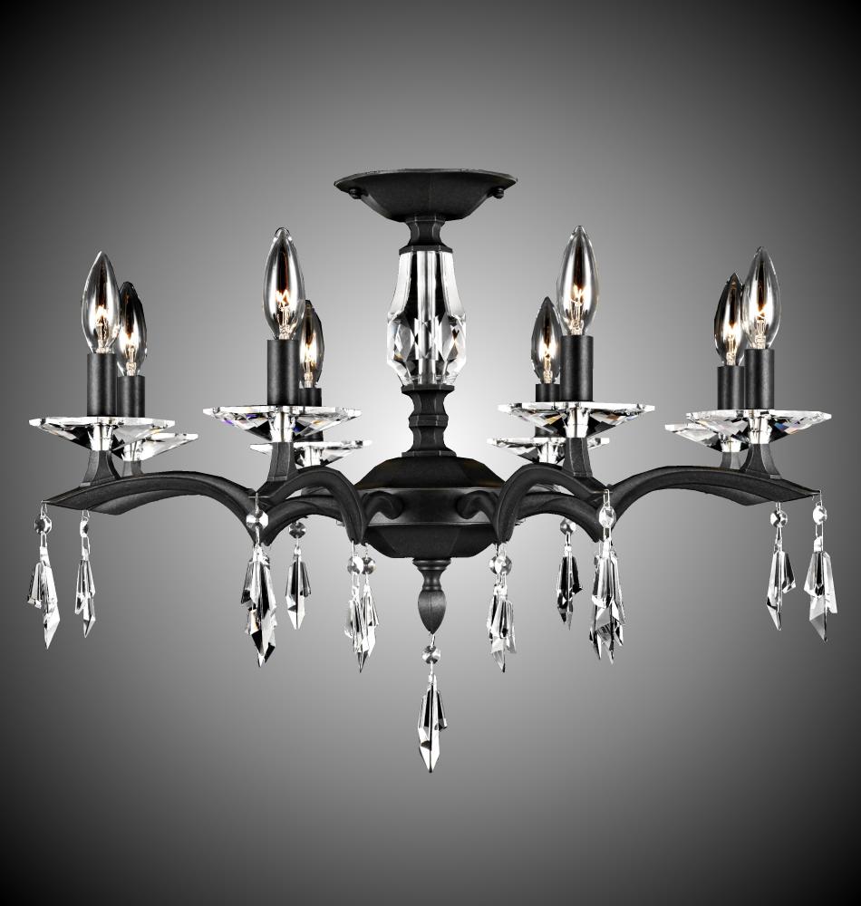 Eight Light Flush Mount